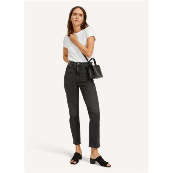 Everlane The Glove Mule in Reknit Black Woven Slip On Block Heel Size 6.5 - Picture 1 of 11